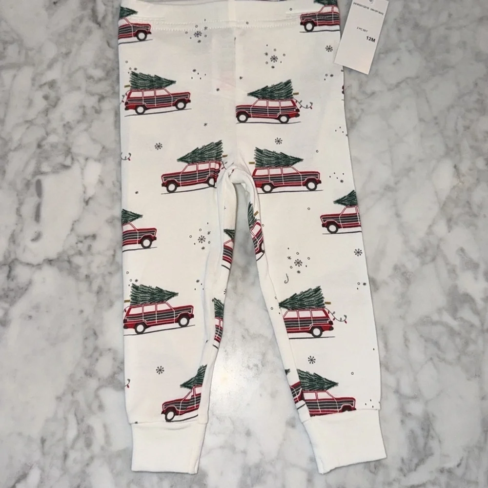 NWT PETIT LEM FESTIVE CHRISTMAS TREE PJ SET